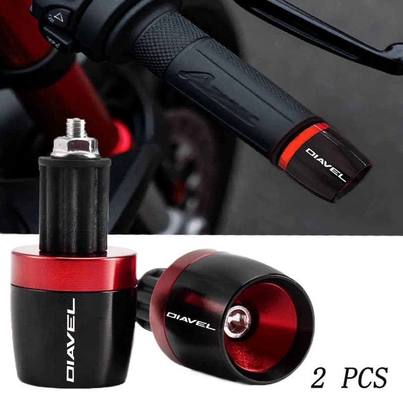 2PCS Motorcycle Handlebar Grips Ends Handle Bar Cap End Plug For Ducati Diavel MONSTER 695 696 795 796 797 821 1200 1200S 1100 S