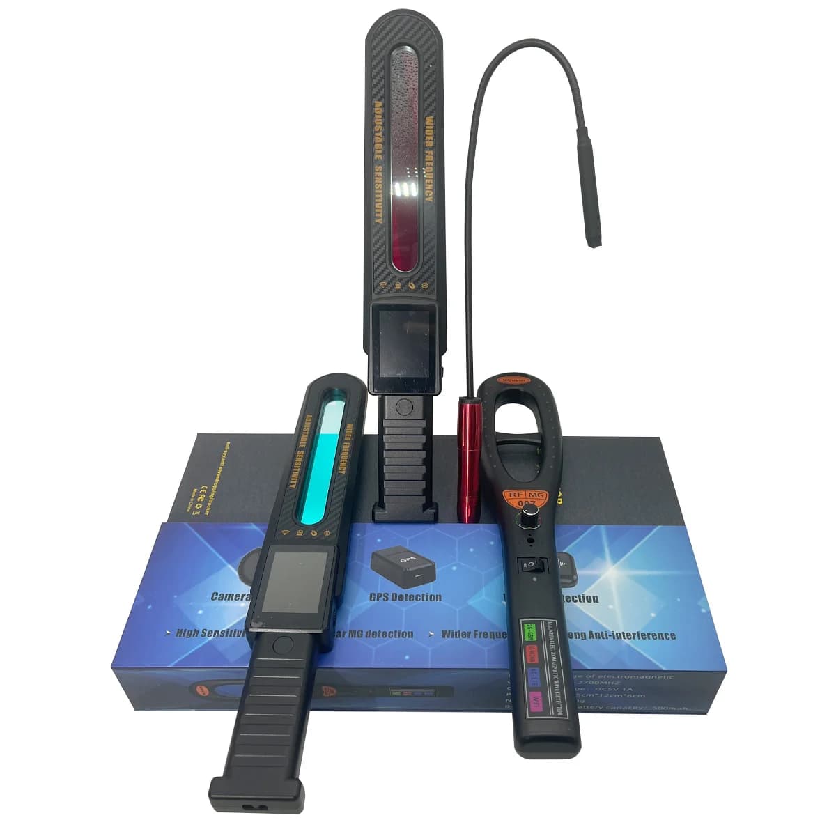 Spia Detector - Wireless Signal Detector, Infrared, Magnetic, Hidden Camera Lenti and GPS Localizers, Portable Security Scanner
