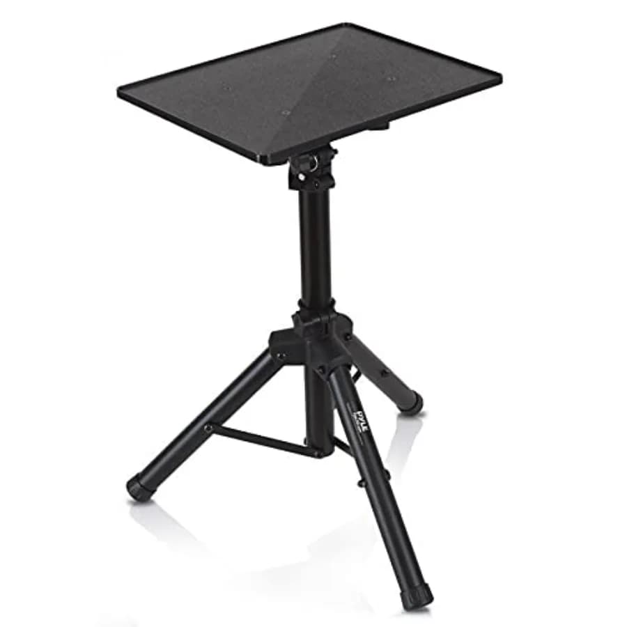 Supporto Universale Regolabile Pyle per Proiettori, Treppiede Robusto per Laptop, Computer, Attrezzature DJ, Ideale per Palcoscenici e Studi