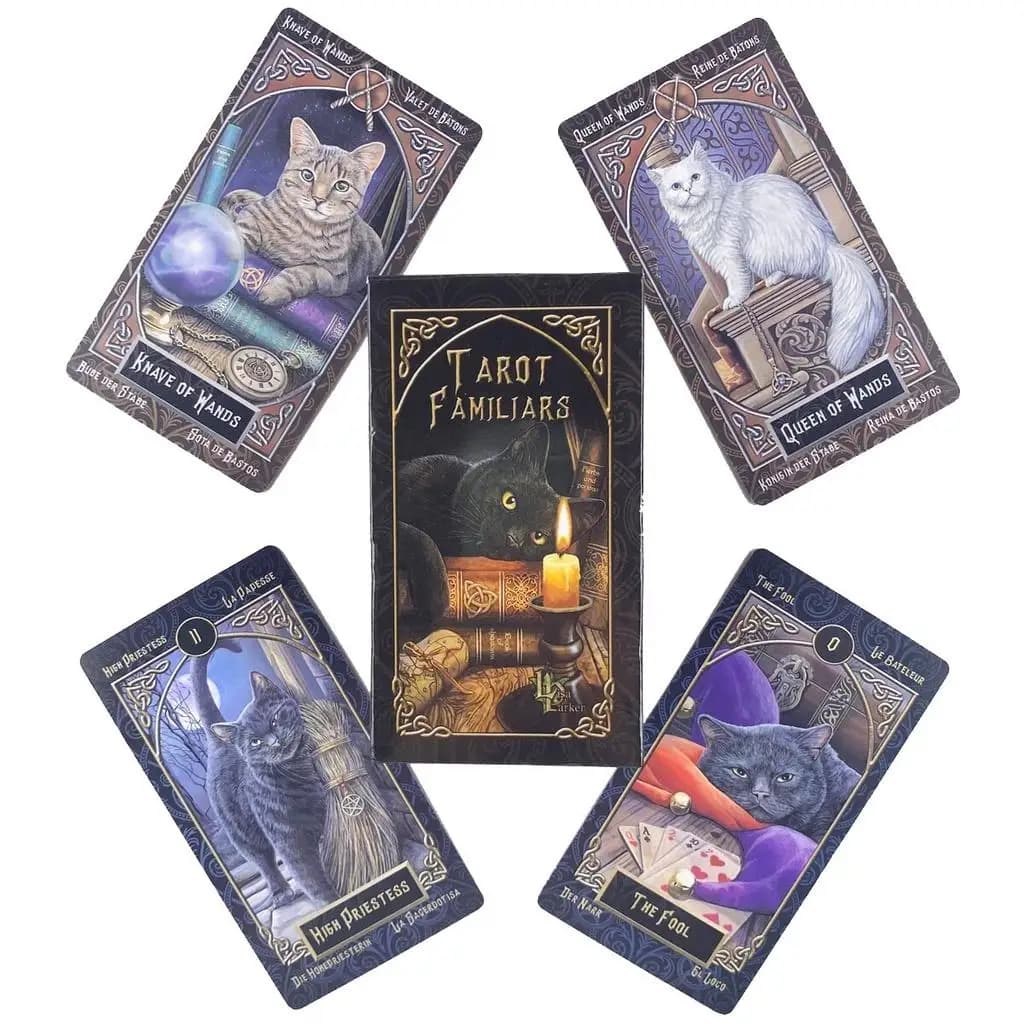 Mazzo di tarocchi per famiglie da 10,3 * 6 cm Gioco da tavolo per feste per il tempo libero 78 carte per predizione della fortuna