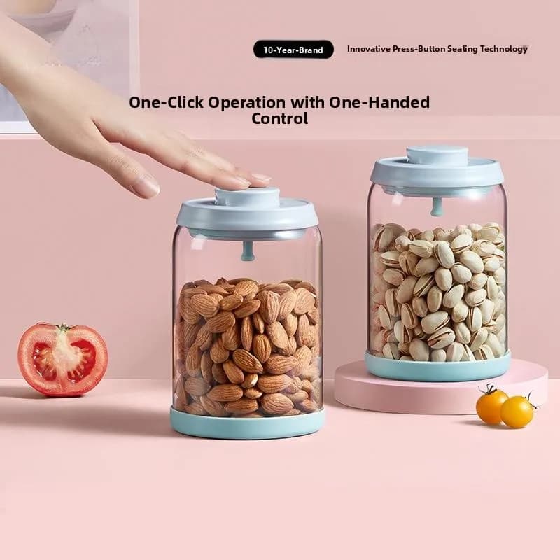 Kitchen Glass Storage Container Food Preservation Canister Dried Fruits Nuts Sealed Jar Tea Leaf Storage Canister Moisture Proof