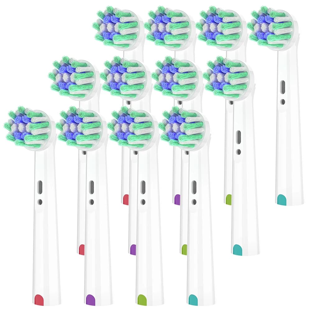 Cross Action toothbrush heads compatible with Oral B electric toothbrush, spare head for OralB 1000 100 1500 300