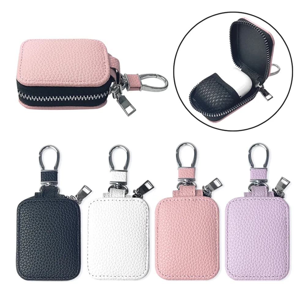 Per AirPods Pro3 Borsa con cerniera in pelle AirPods 4/Pro/Pro2 Borsa con cerniera universale 2,6 pollici di lunghezza × 2 pollici di larghezza × 0,9 pollici di altezza