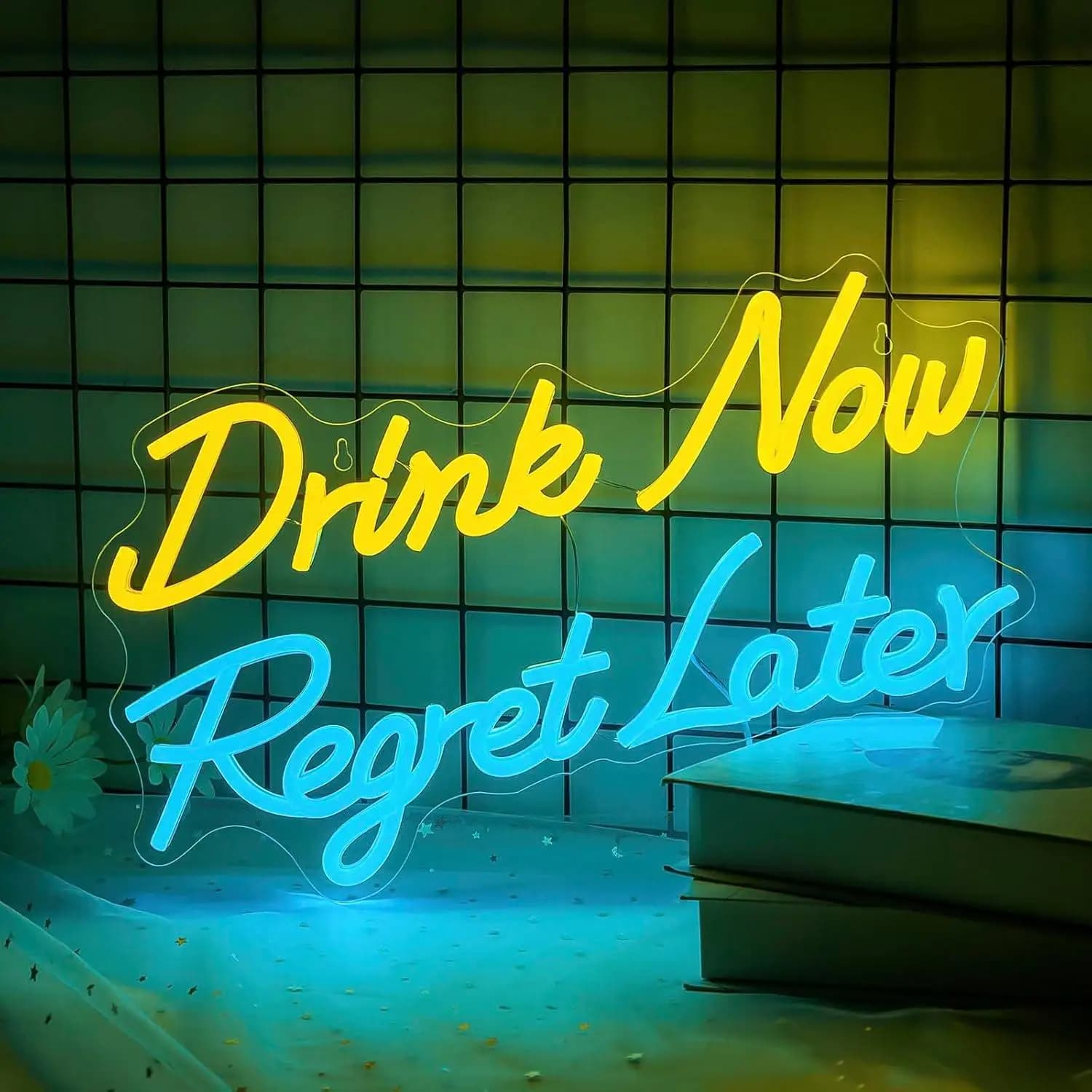 Insegna al Neon 'Bevi Ora, Piaci o No, Piaci' con Luci LED per Man Cave, Camera da Letto, Ristorante, Bar, Negozio, Pub, Bistrot, Festa, Hotel, Club, Decorazione