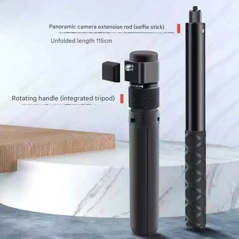 Selfie Stick for Insta360 X4 X3 One X2 Bullet Time Rotating Handle Tripod Insta 360 Aluminium Alloy Selfie Stick Accessories