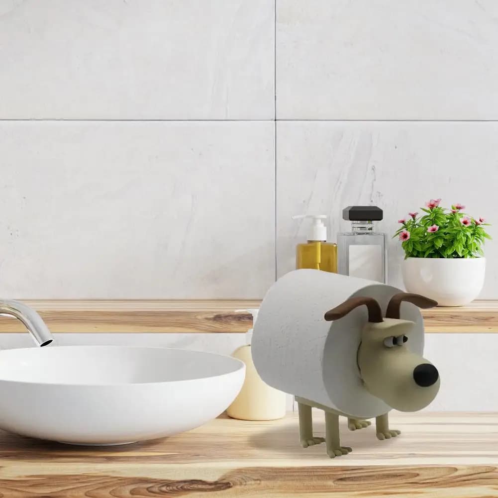 Divertente porta carta igienica per cani Decorazioni per la casa Accessorio per il bagno Portaoggetti per servizi igienici Per bagni Cucine Soggiorno Regalo unico
