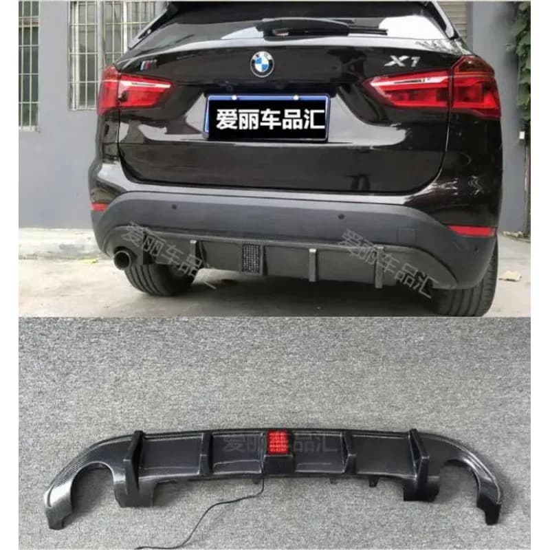 Per BMW F48 F49 X1 2016 2017 2018 2019 2020 Reale In Fibra di Carbonio Paraurti Posteriore Lip Diffusore Body Kit