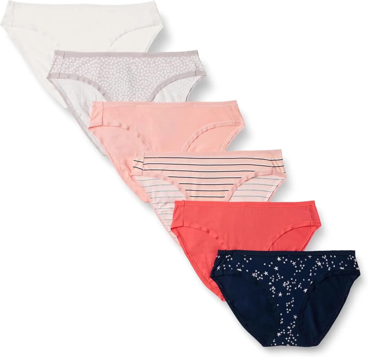 Slip Bikini Donna in Cotone Traspirante con Copertura Totale, Multipack - Essenziali