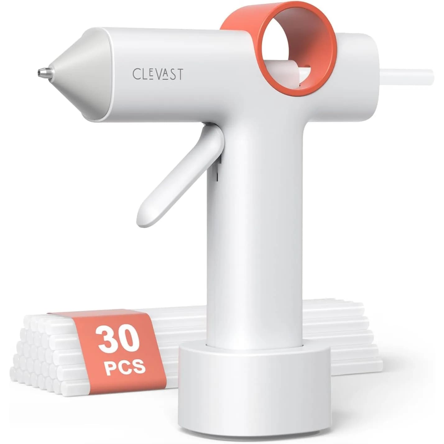 Cordless Hot Glue Gun 5000mAh Rechargeable Mini Glue Gun With 30 Glue Sticks Set 40s Fast Heating Anti-Drip Auto Shut-Off Portable Kit For Arts Crafts DIY Projects Home Repair