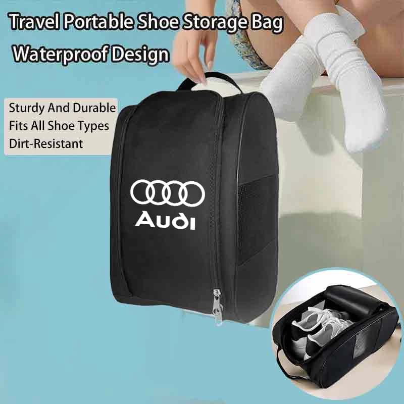 Logo dell'auto Sneaker Borsa di Immagazzinaggio Viaggio All'aperto Strumenti di Stoccaggio di Scarpe Per Audi A1 A3 A4 A5 A6 A7 A8 Q2 Q3 Q5 Q7 Q8 Quattro S7 S8 S3 S4