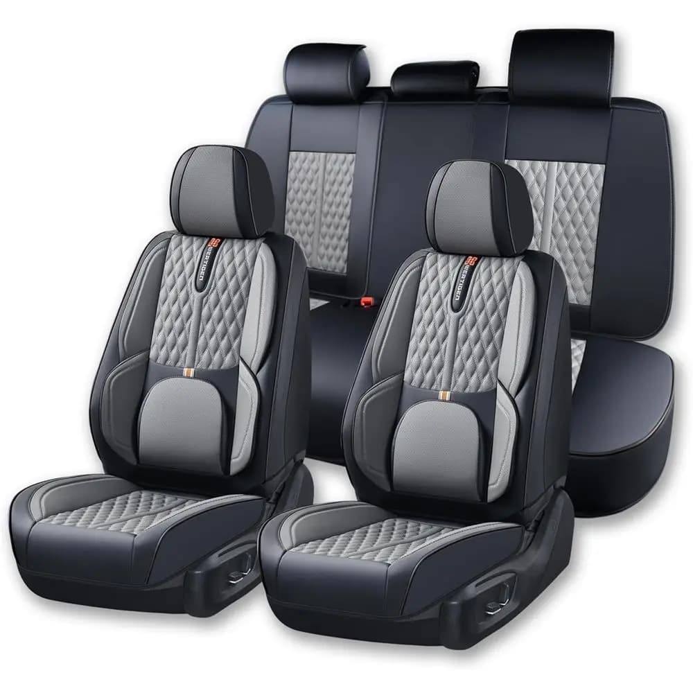 Universal Car Cover, Grey Cover, Artificial Leather, Waterproof and Easy to Clean, 360 ° Cover for 5 places, Prot