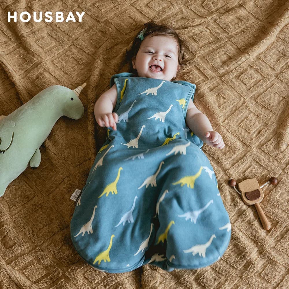 Children's shackle 0-24 months for boys Cartoon Dinosaur Printed Quilt Anti-shoe Cover 100% Cotton Baby bags 2.5Tog