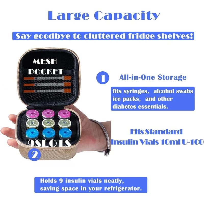9-Grid Insulin Storage Box Sponge Protection Insulin Bottle Protector Organizer Thickened And Hardened Storage Containers