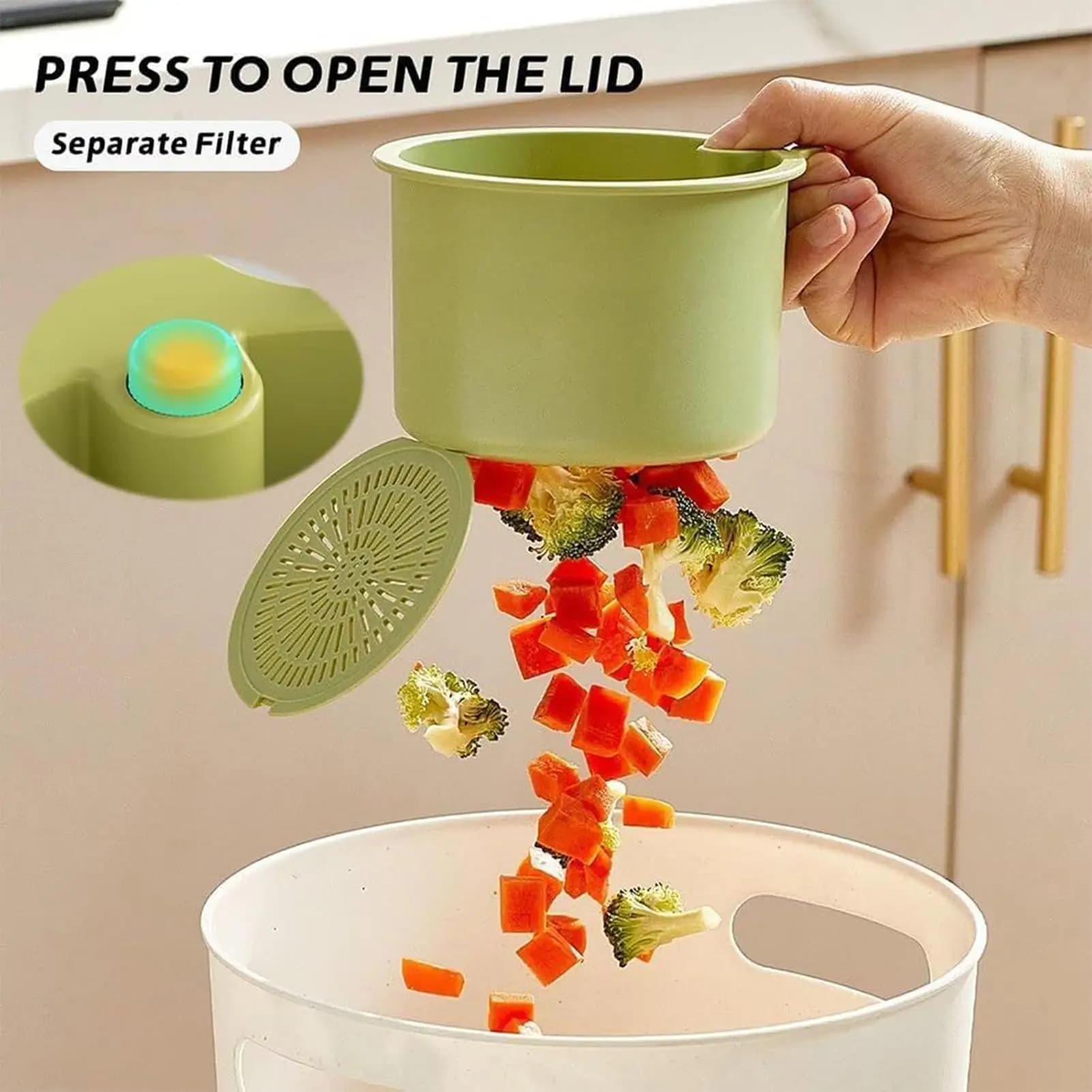 small plastic Kitchen Sink Strainer Basket with Faucet Hanging Waste Catcher And Draining Filter Press for Easy Dumping