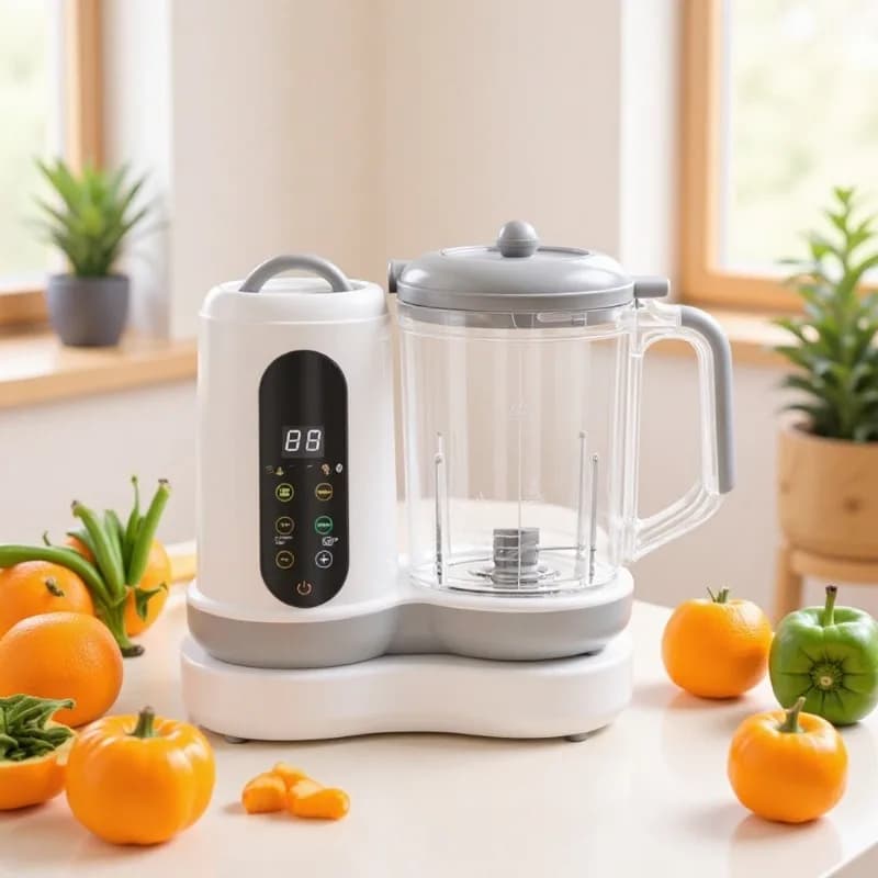 Automatic Baby Food Maker, All‑in‑One Steam Cooker Timer Multi‑Function Blender for Infant Supplementary Food Making
