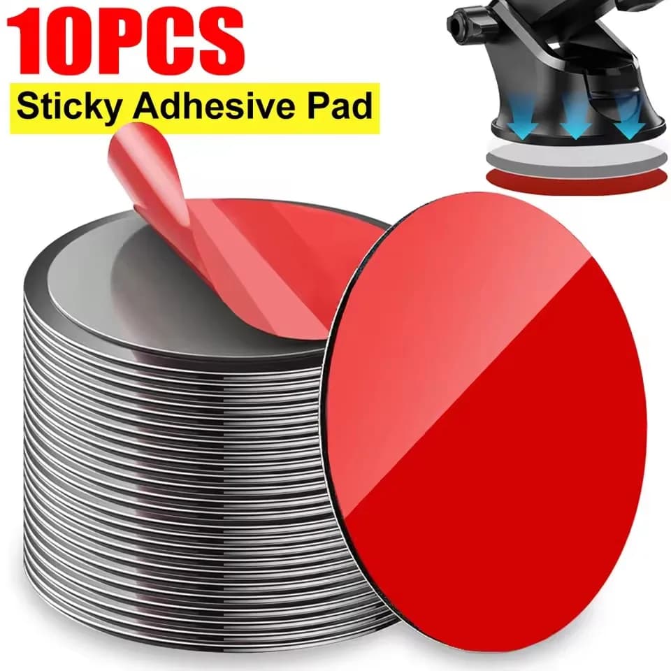 70mm Car Double Sided Adhesive Mount Disks Dashboard Sticky Pads Compatible with Dash Cam GPS Suction Cup Phone Holders