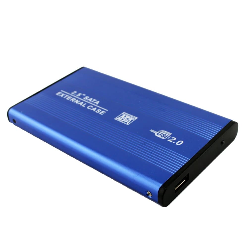 Box esterno per disco rigido mobile USB 2.0 SATA da 2,5 pollici con guscio in lega di alluminio