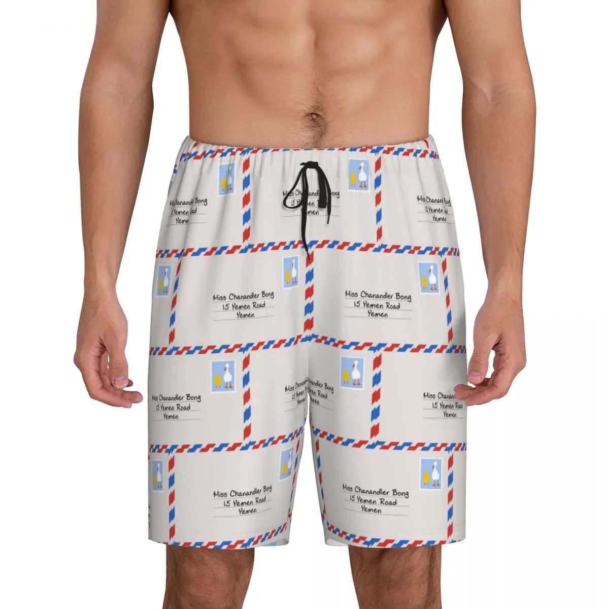 Custom Miss Chanandler Bong Short Pajama Pants Men Sleepwear Sleep Lounge Bottom Shorts Sleeping Pants