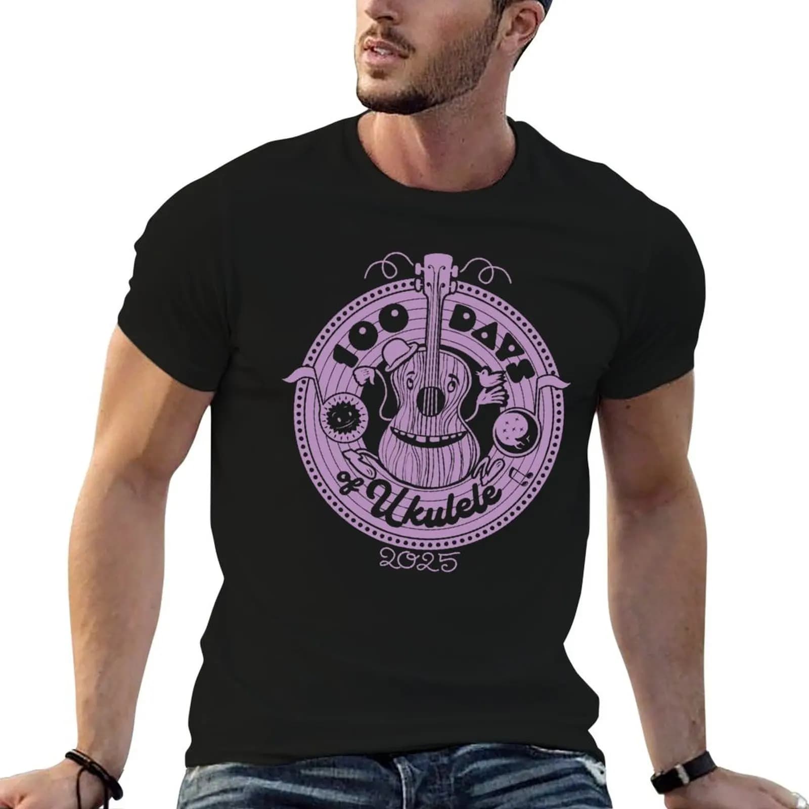 2025 Long Play 3: Lavender - 100 Days of Ukulele 2025 T-Shirt maglietta anime T-Shirt