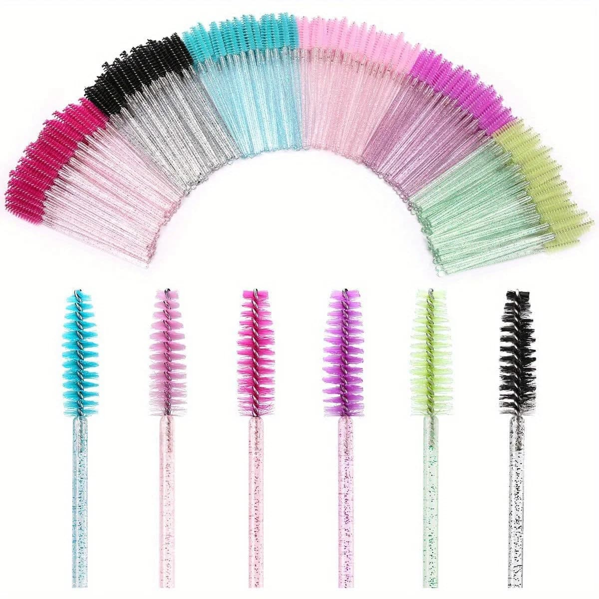 300 disposable eyelash brushes, transparent wands for mascara/extension eyelashes/miroccio | Wholesale of sanitary salon makeup tools