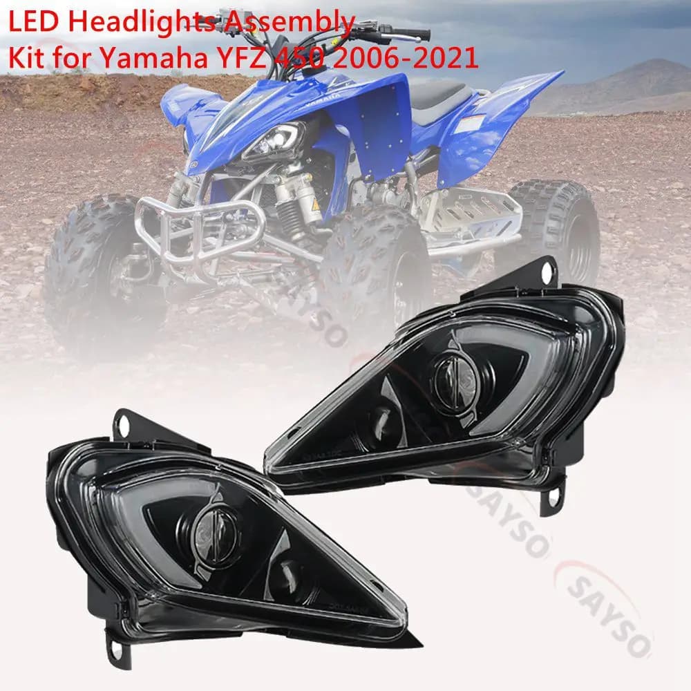 DRL LED Fari Regolabili per Yamaha Raptor 700 700R YFZ450 YFZ450R YFZ450X Wolverine 450 350 Indicatore di Direzione 2006-2022