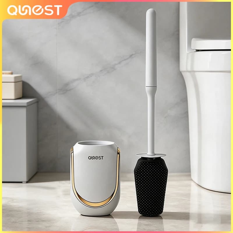 No Blind Spot Silicone Toilet Brush Wall Mounted Long Handle Household Deep Clean Bathroom Hardware