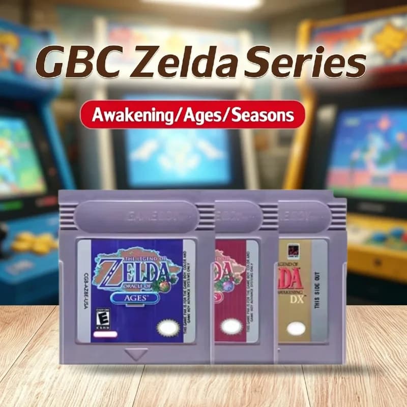 Cartuccia di Gioco Classica Serie Zelda 16 Bit per GBC, Versione Inglese di Awakening Oracle of Season per Console Portatile GameBoy