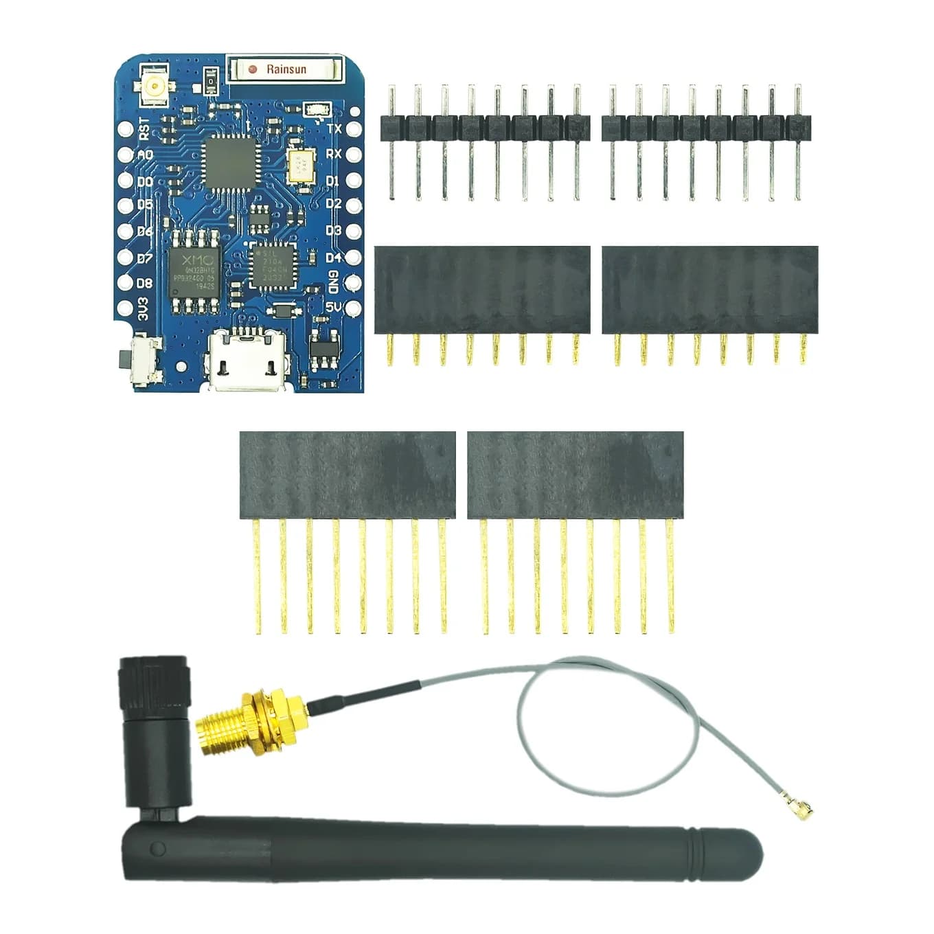 WEMOS D1 Mini Pro 4M 16M byte connettore Antenna esterna NodeMCU basato su ESP8266 ESP-8266EX CP2104 scheda di sviluppo WIFI Micro
