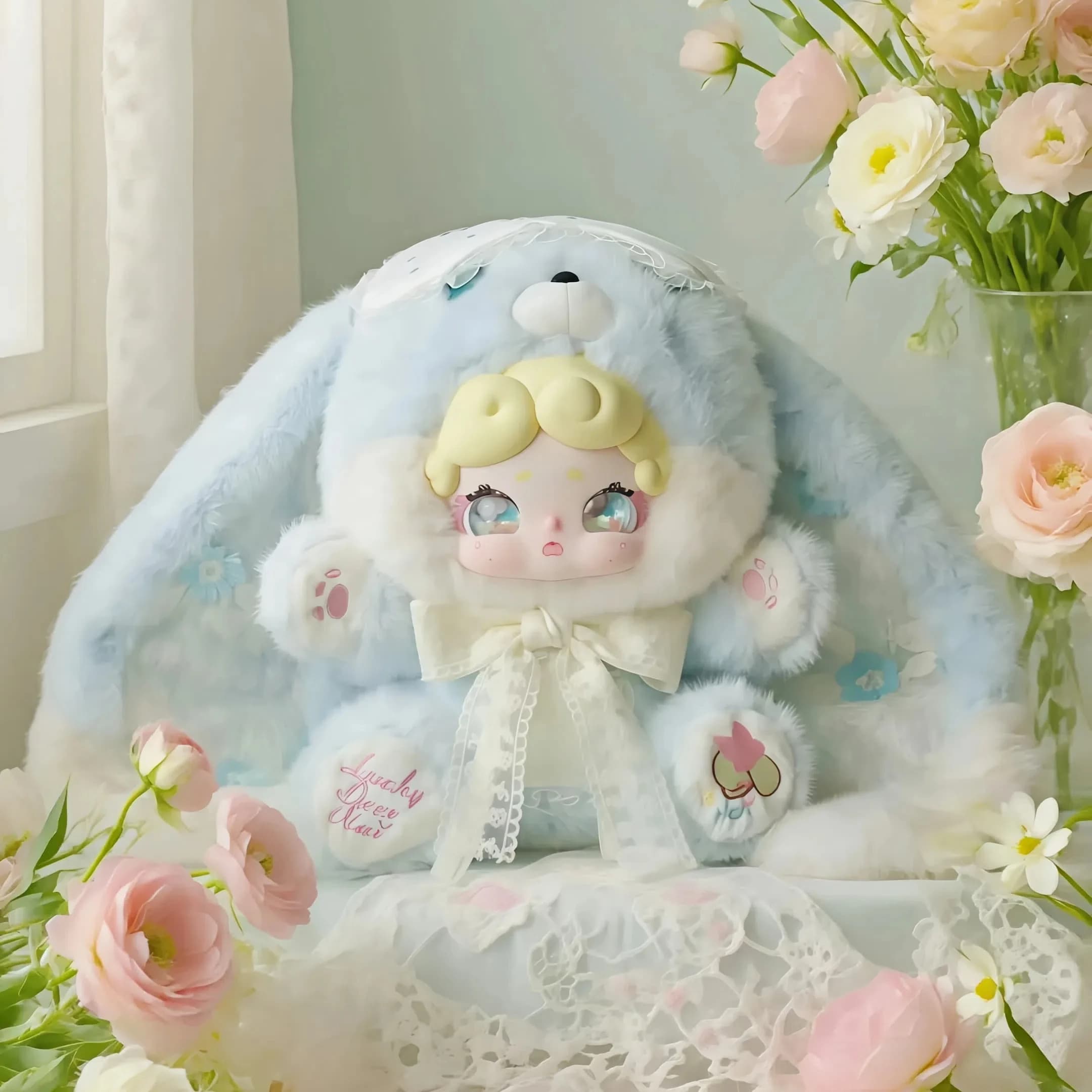 In Stock Lucky Deer Nai Sweet Tea Bunny 600% Big Doll Blind Box Quicksand Eyeball Detail Embroider The Best Gift