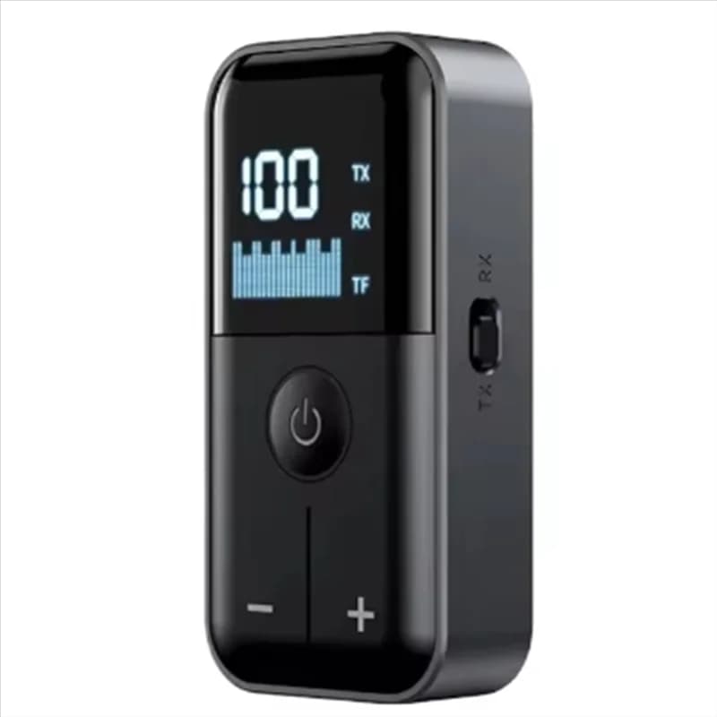 Adattatore display FEDI-LED 4 in 1 Trasmettitore ricevitore audio Bluetooth 5.4 Scheda AUX TF da 3,5 mm Musica stereo con microfono