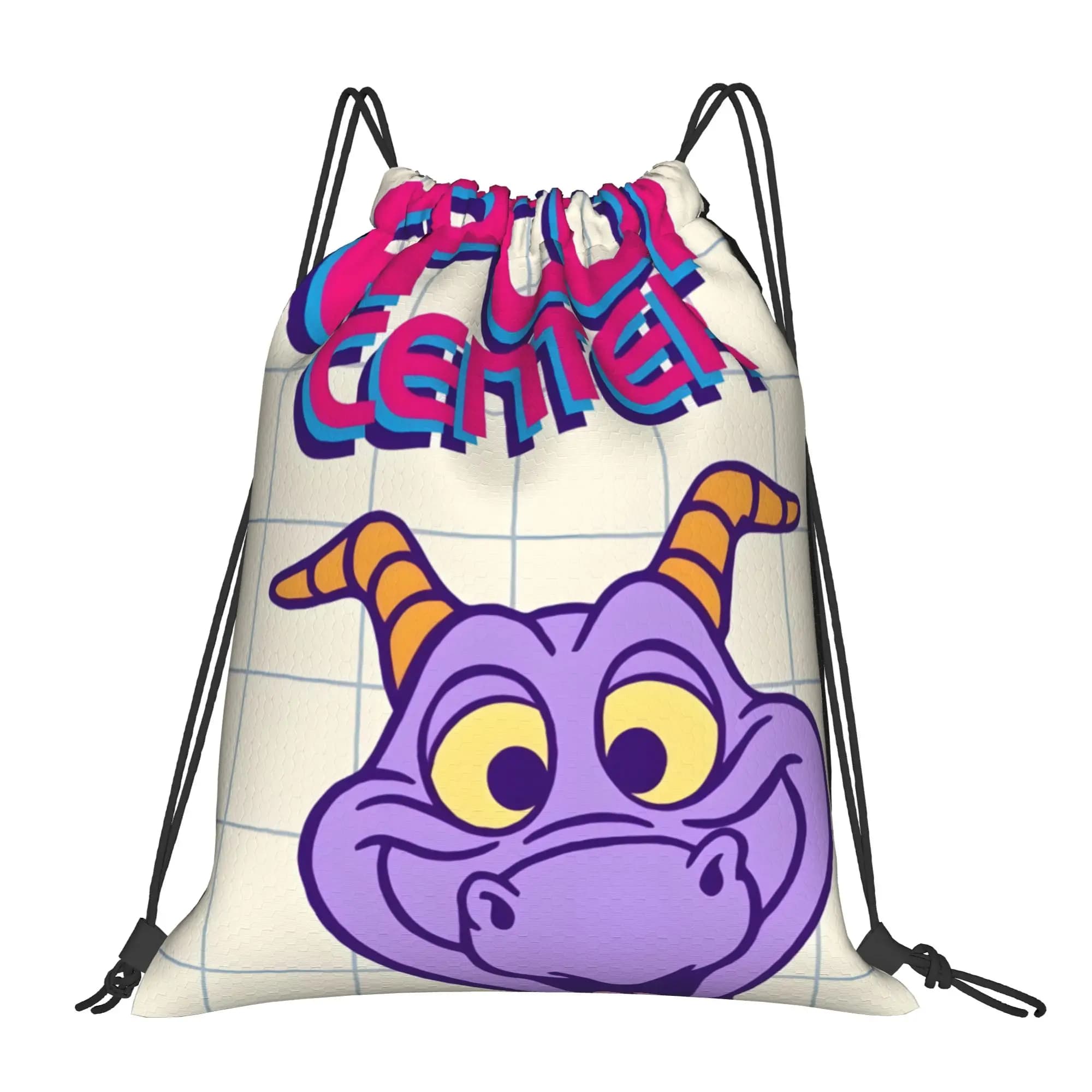 1 pezzo Joyful Figment Kawaii Borsa con coulisse per scarpe e vestiti, sacchetto portaoggetti portatile per adolescenti