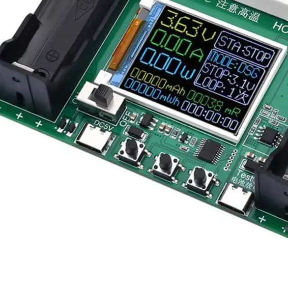 Type C LCD Display Battery Capacity Tester MAh MWh Meter For Lithium Power Bank Phone Module Digital Detector Electronic Tool