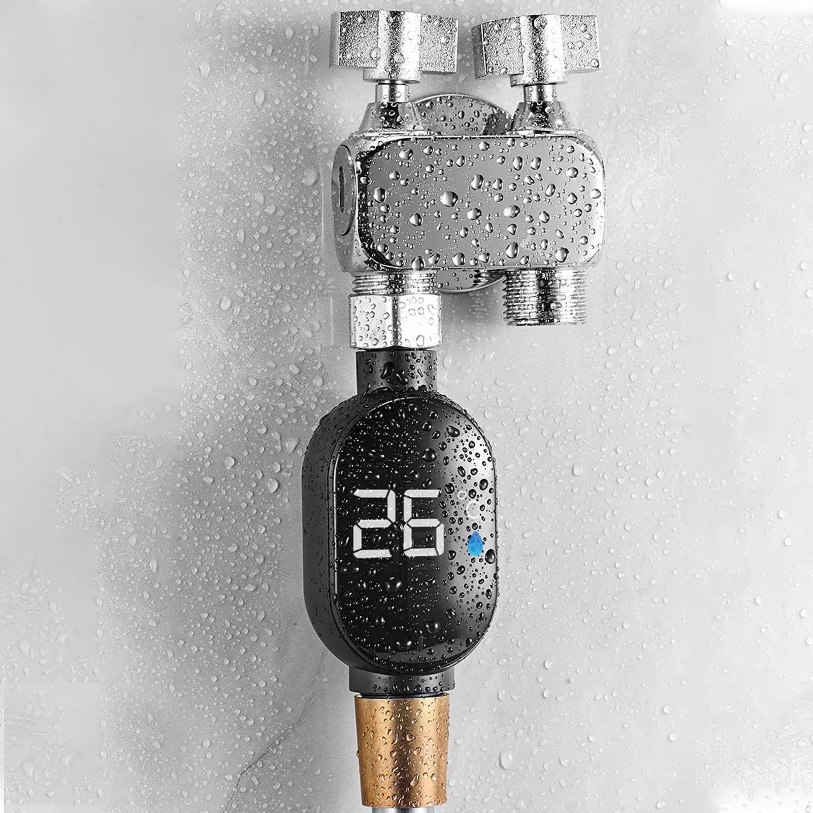 Shower Water Temperature Gauge Instant-Read Baby Bath Water Temperature Monitor Gauge Waterproof Bathroom Fixtures for Hotel