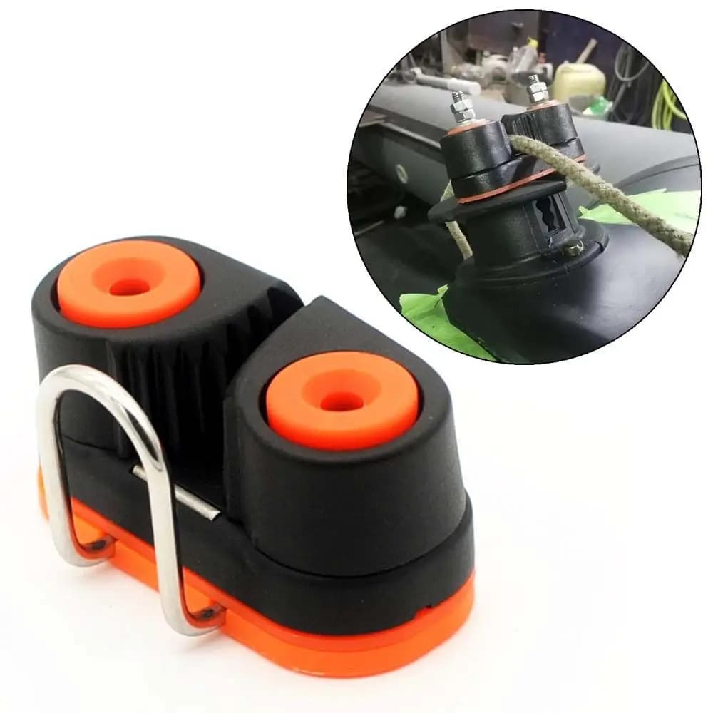 Morsetto per corda in nylon con cuscinetti a sfera durevoli con anelli principali Hardware marino Tacchetti per camma con ingresso rapido Tacchetti per barche da kayak
