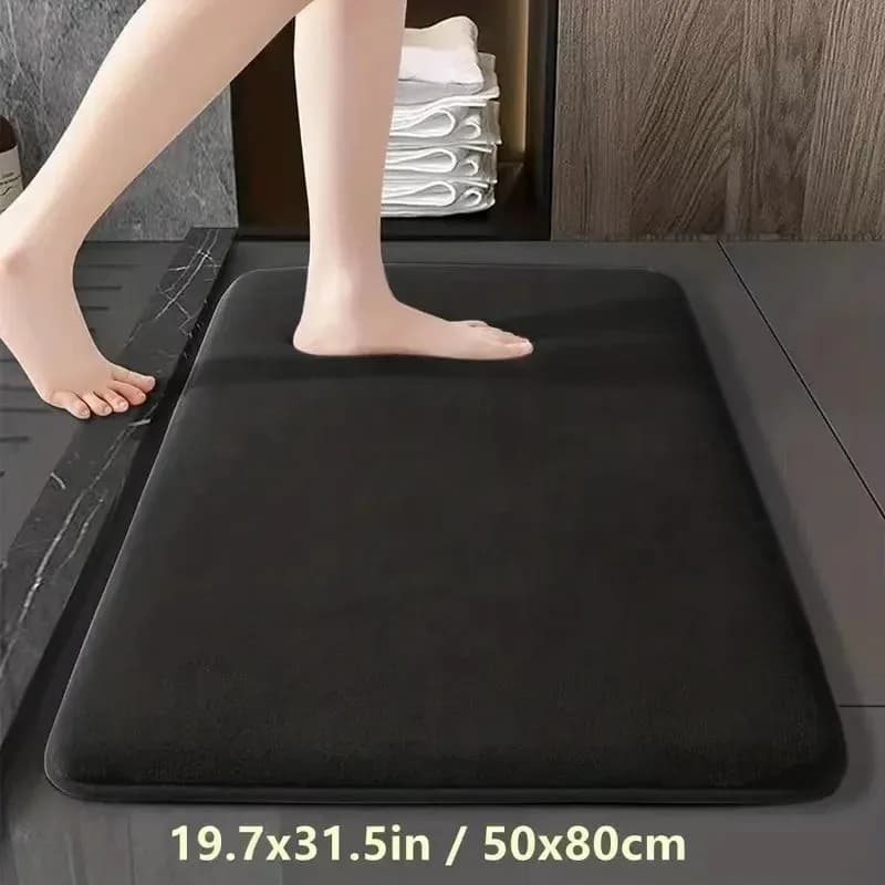 Tappetino Assorbente Antiscivolo per Bagno in Velluto Corallo, Tappeto per Porta e Decorazione Casa