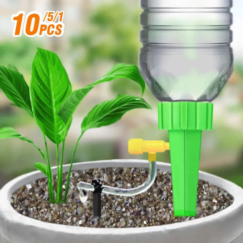 Drop irrigation kit for pots Automatic irrigation system for garden plants Apartment plants Waterer Flowers in greenhouse Adjustable drippers