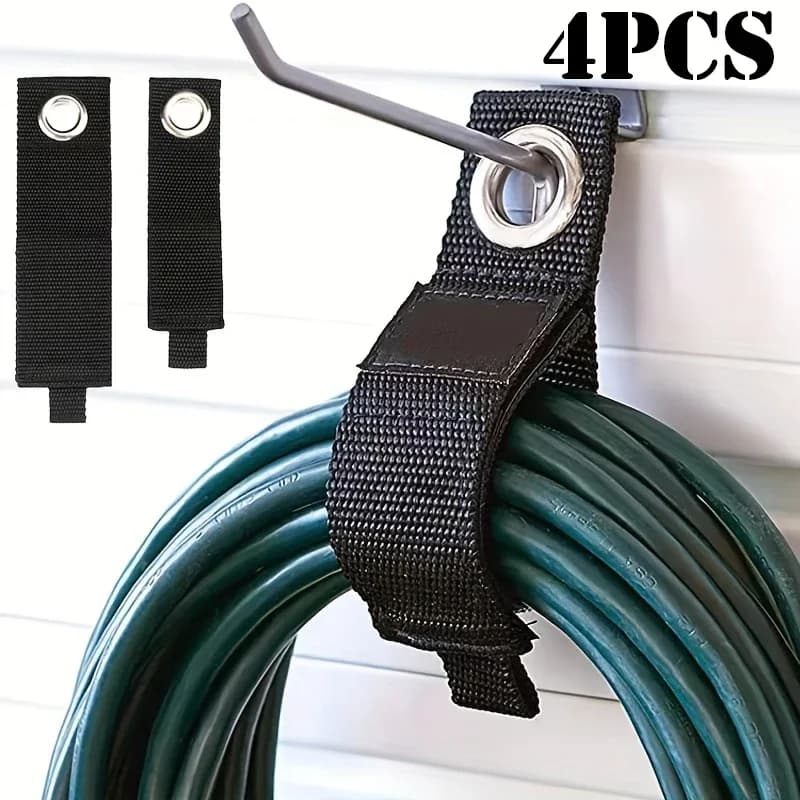 3/4 Pezzi Cinghie di Fissaggio Resistenti Riutilizzabili, Organizzatore per Cavi di Prolunga, Fascette per Cavi, Supporto per Tubi, Accessorio per Organizzazione Garage