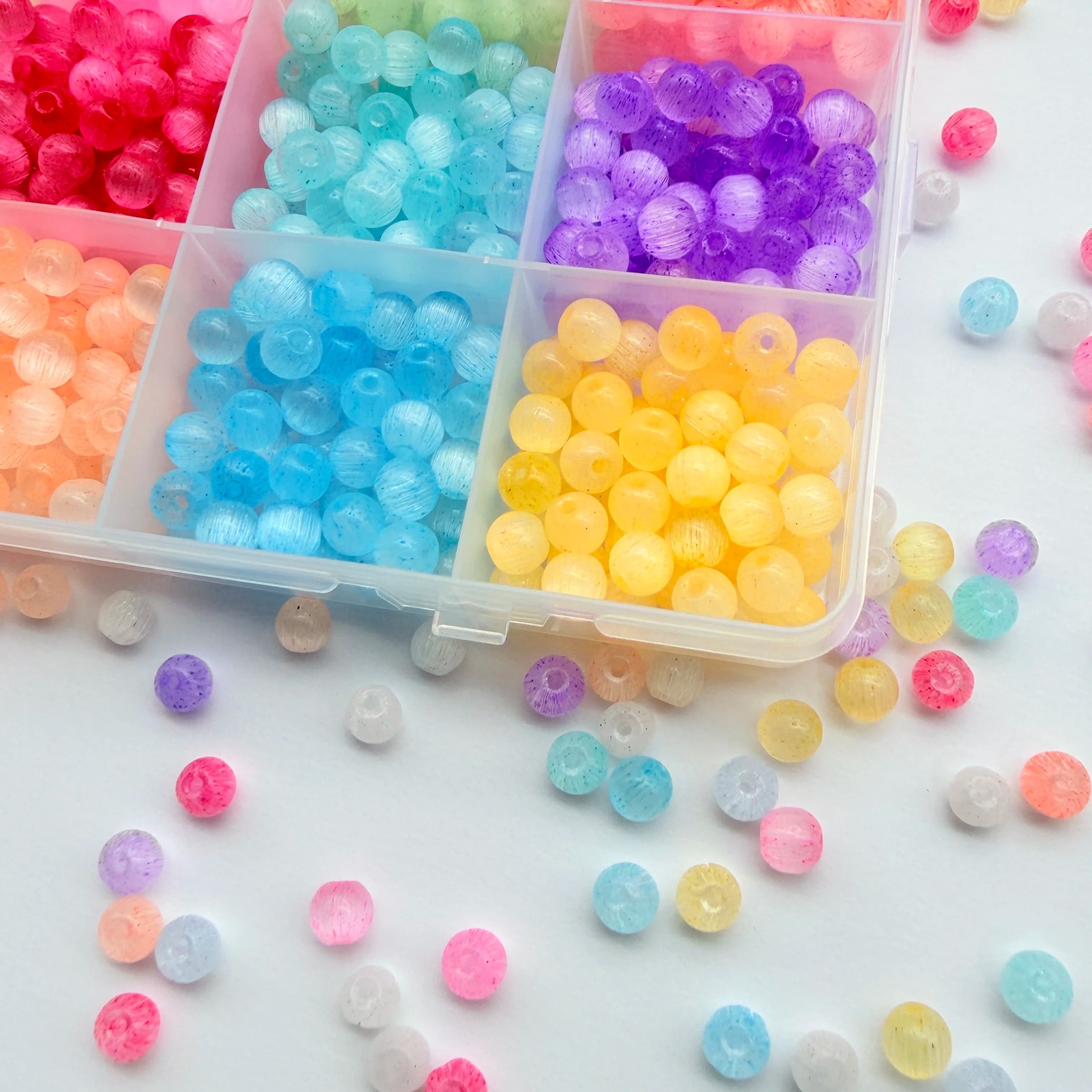 Perline di vetro effetto occhio di gatto iridescenti, perline sfuse per la creazione di gioielli fai da te, braccialetti, collane, orecchini e accessori per la creazione di gioielli.