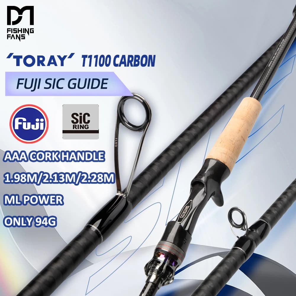 FISHINGFANS TORAY T1100 CARBON Spinning Casting Fuji SIC guida ML AAA LUGGIO Maniglia RATTOLO REEL SEAT Canna da pesca a lancio lunga