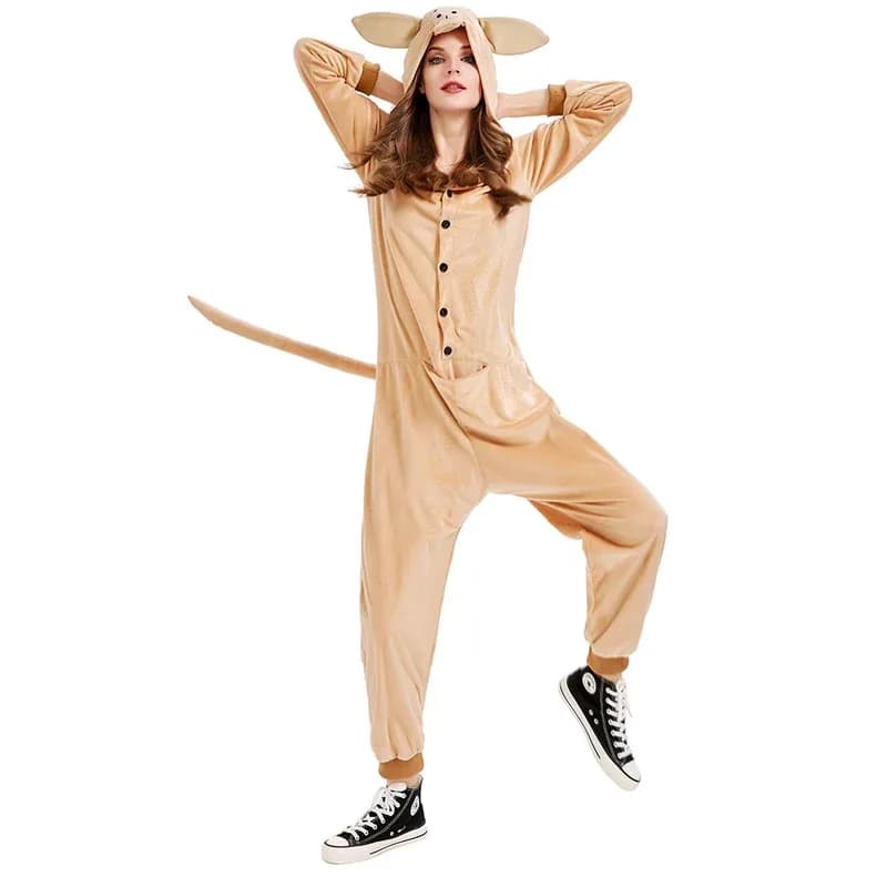 Autunno donna carino canguro con cappuccio tuta costume cosplay di Halloween cartone animato casa costume scuola gioco di colori costume M e XL