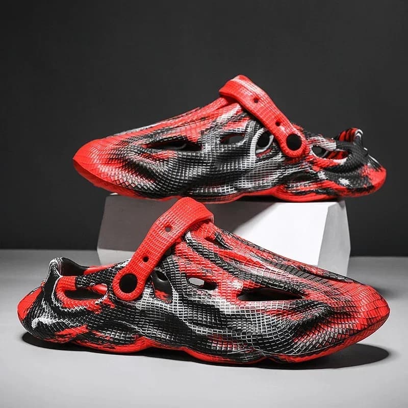 Scarpe da uomo Pantofole da spiaggia Unisex Scava fuori Casual Coppia Sandalo da spiaggia Infradito Scarpe Antiscivolo Scarpe da acqua maschili Uomo Scava fuori