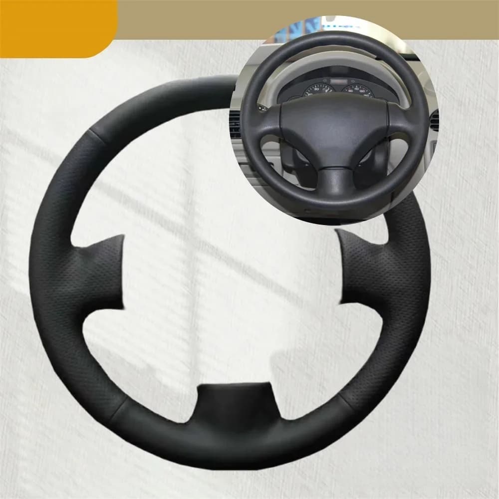 Coprivolante per auto per Peugeot 206 2002 2003 2004 2005 2006 Micro fibra di pelle antiscivolo accessori per auto fascia per volante