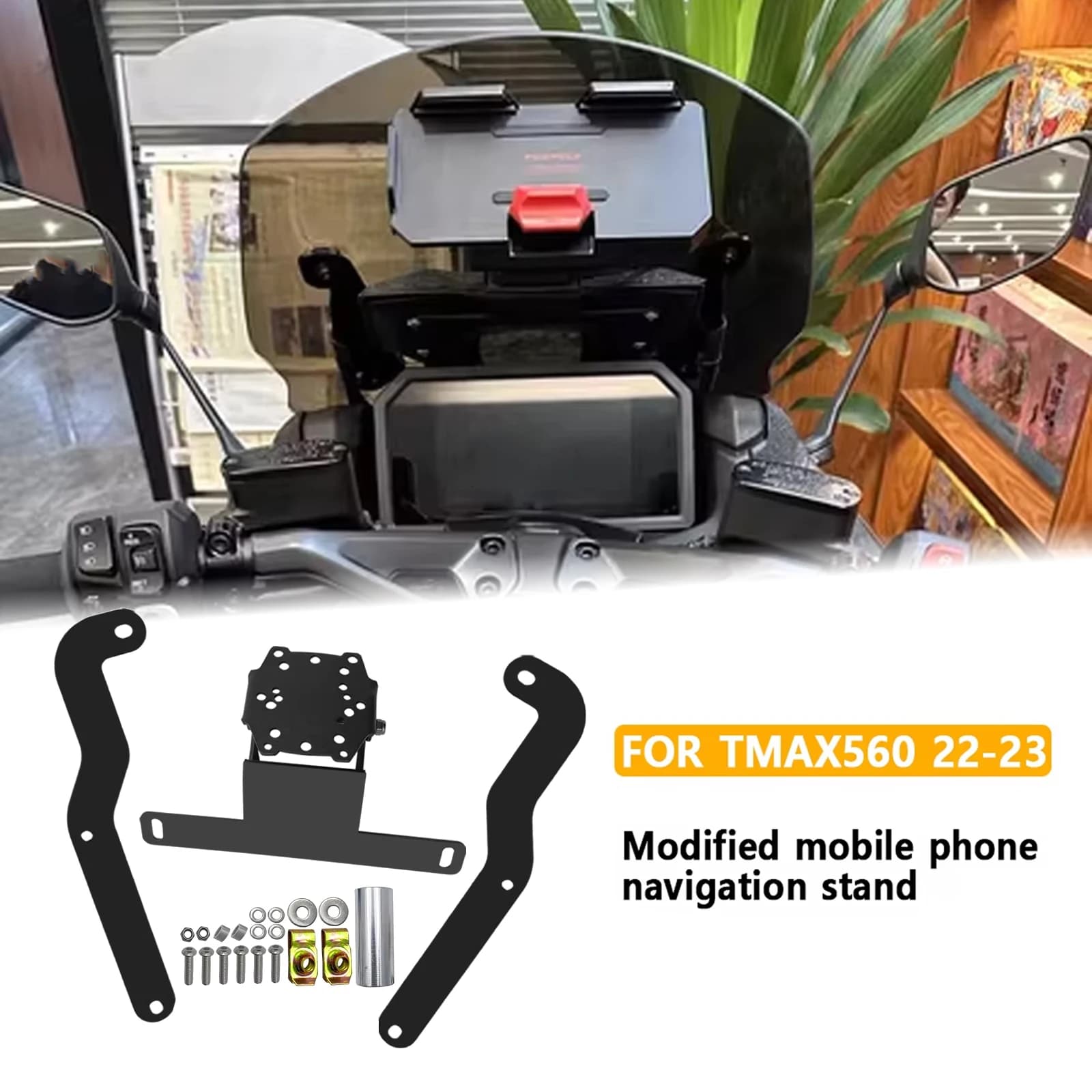 T-MAX560 Accessories Moto GPS smartphone mounting bracket adapter bracket for TMAX T-MAX 560 tmax560 2022 2023