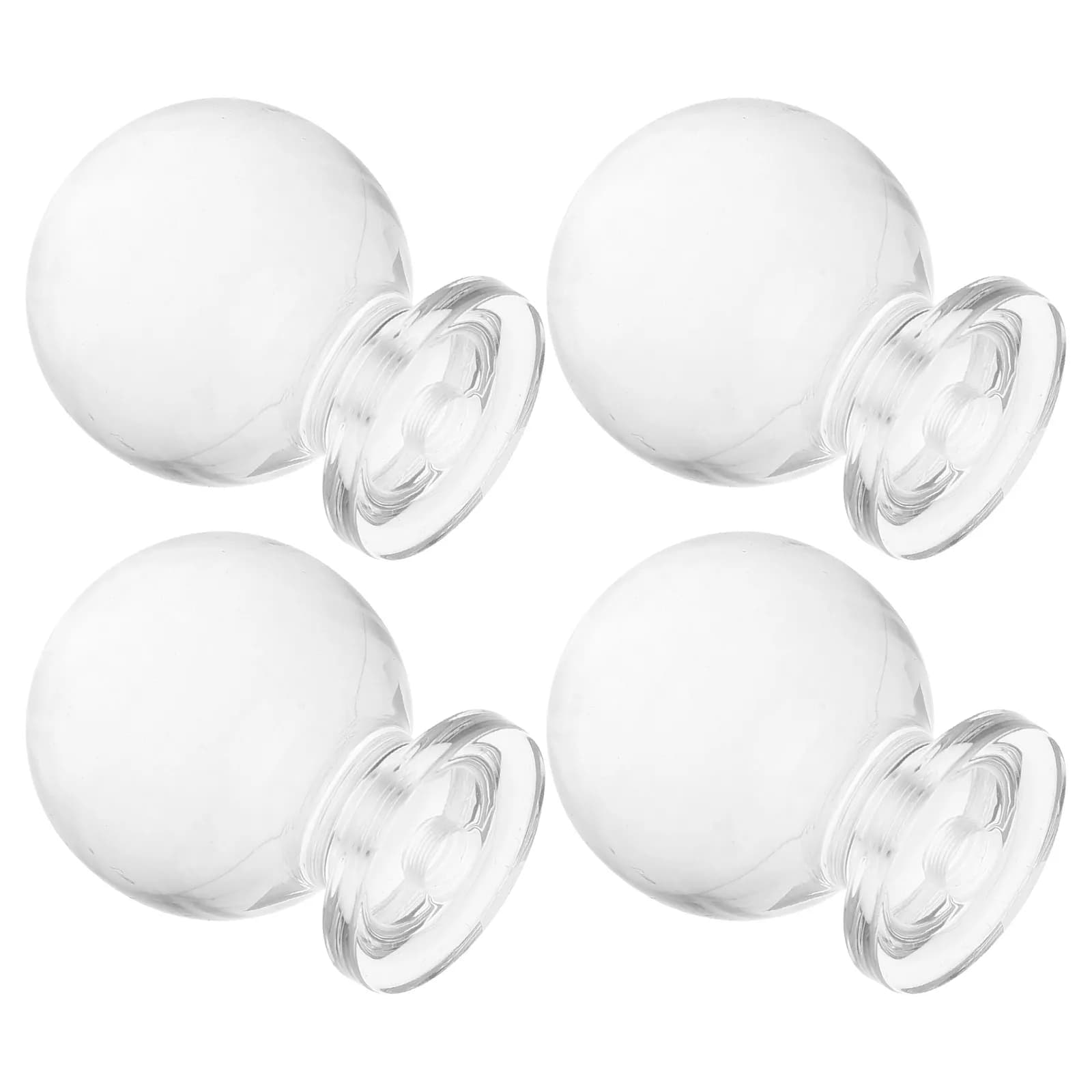 12 pomelli per cassetti rotondi in acrilico trasparente, maniglie moderne trasparenti per armadi, cucine, guardaroba, ante di credenze