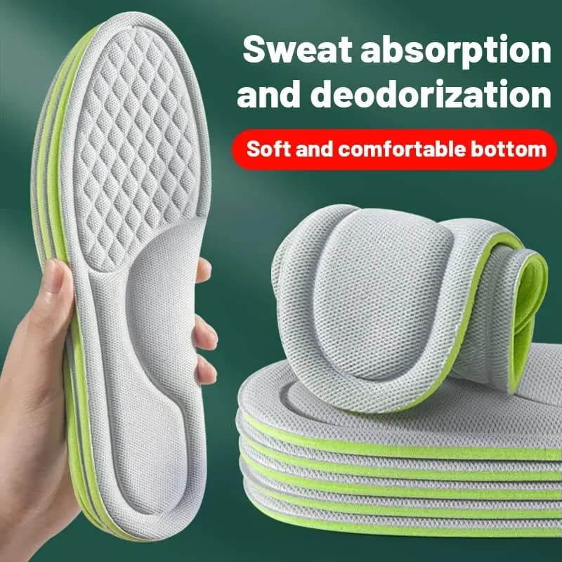 Solette sportive per scarpe 5D, massaggianti, morbide, deodoranti, traspiranti, ammortizzanti, solette da corsa per uomo e donna