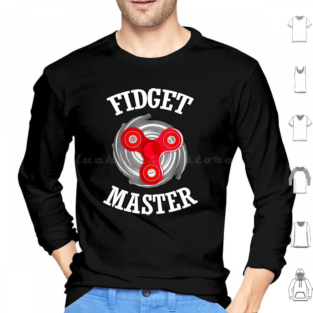 Fidget Spinner Master Felpa con cappuccio in cotone a maniche lunghe Fidget Spinner Spinner Divertente giocattolo Fidget Giocattolo gratuito A buon mercato Pop It Cool Meme