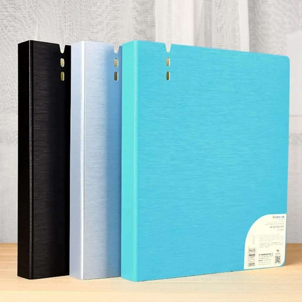New PP A4 File Folders Waterproof D-Shaped Binder Display Book 4 Hole Ring Binder Folder Stationery