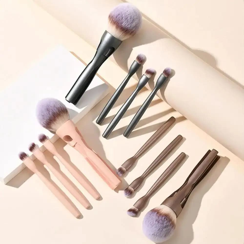 Pennello Magnetico 4-in-1 Trasformabile Multiuso per Cosmetici, Ombretto e Correttore, Pennelli Multifunzionali ad Alta Copertura