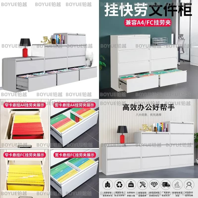 Metal File Cabinet with Lock A4 Folder Storage Drawer Office Document Organizer Desktop Data Box for Home Business Use