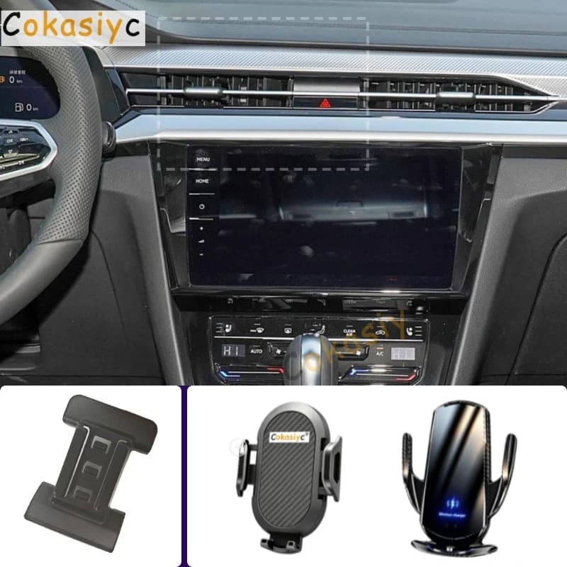 Supporto per telefono da auto per Volkswagen VW CC 2021 2022 2023 Supporti per cellulari Accessori per base fissa speciale per ricarica wireless per auto